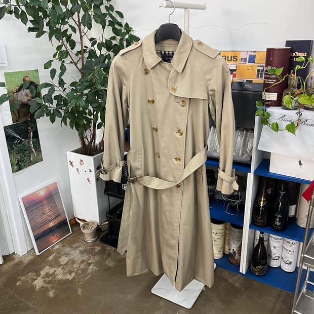 버버리 우먼 벨티드 트렌치코트 Uk8