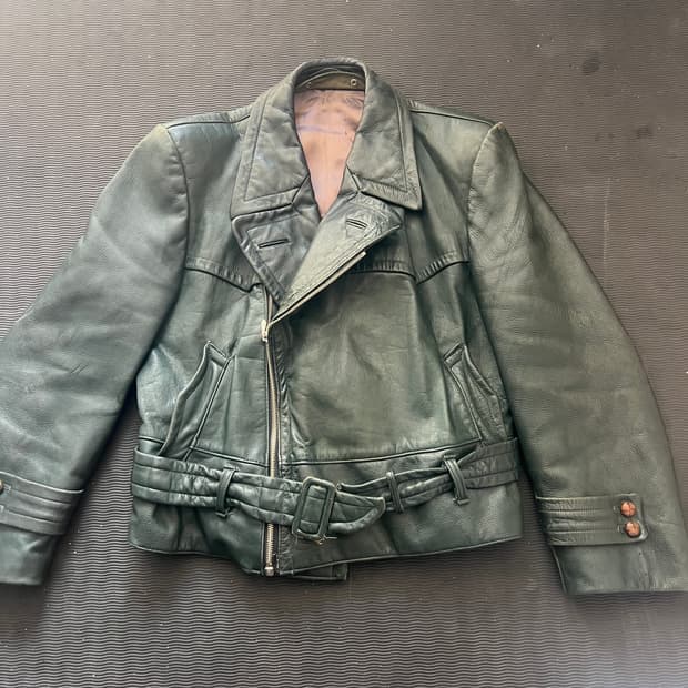 1930-1940s 독일 홀스하이드 라이더자켓 (105) 다크그린