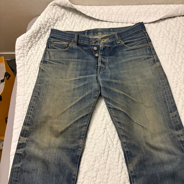 리바이스 빈티지 501 셀비지 버튼플라이