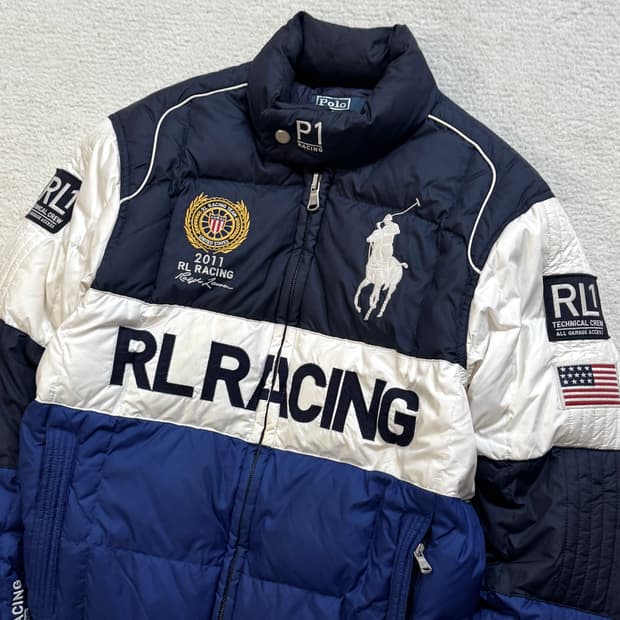 폴로 빅포니 레이싱 자켓 패딩