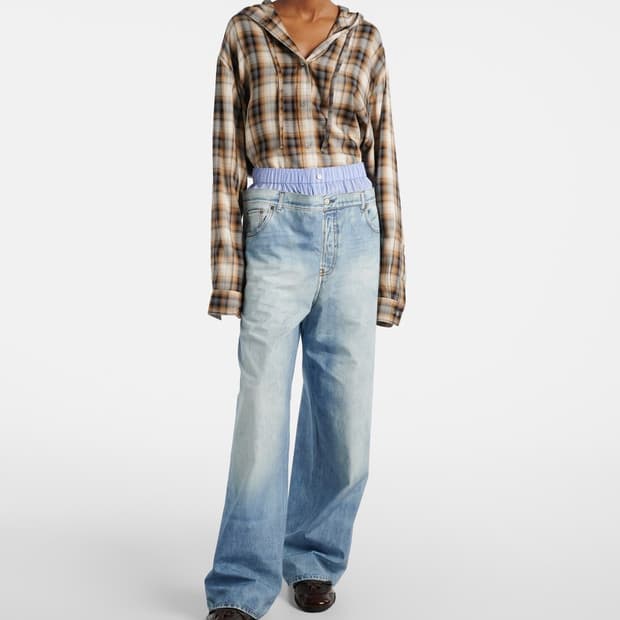 아크네스튜디오 트롱프뢰유 코튼 와이드 팬츠