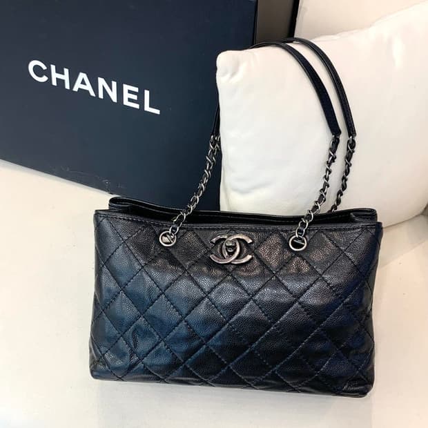 샤넬 캐비어 CC로고 쇼퍼백 (정품)