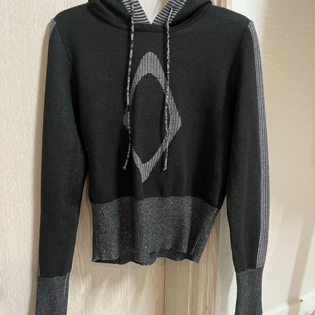 미스치프 MSCHF RHOMBUS KNIT HOODIE - BLACK