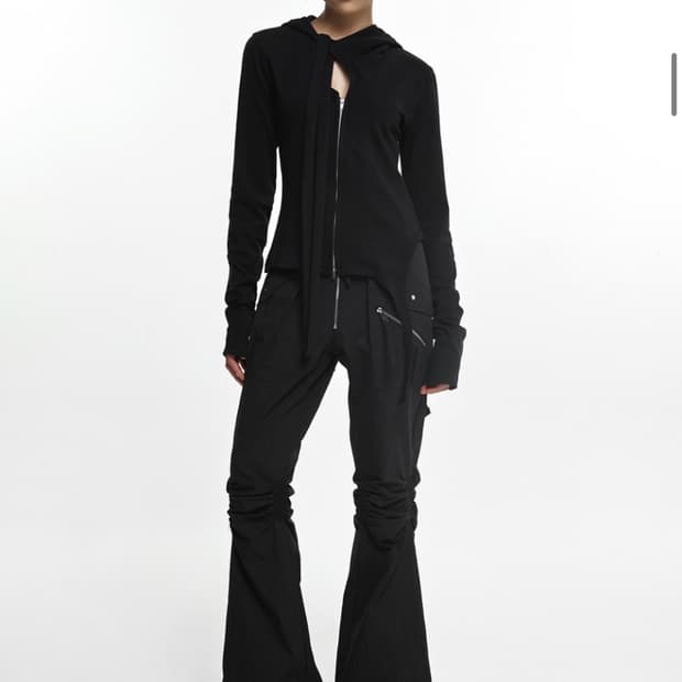 나체 exposure zip detail pants 바지 팬츠 블랙