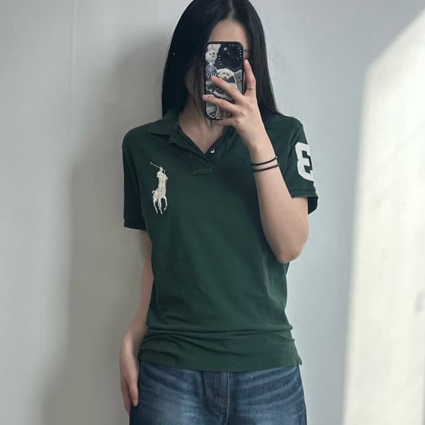 폴로 랄프로렌 빅포니 카키 반팔 피케 카라 티셔츠