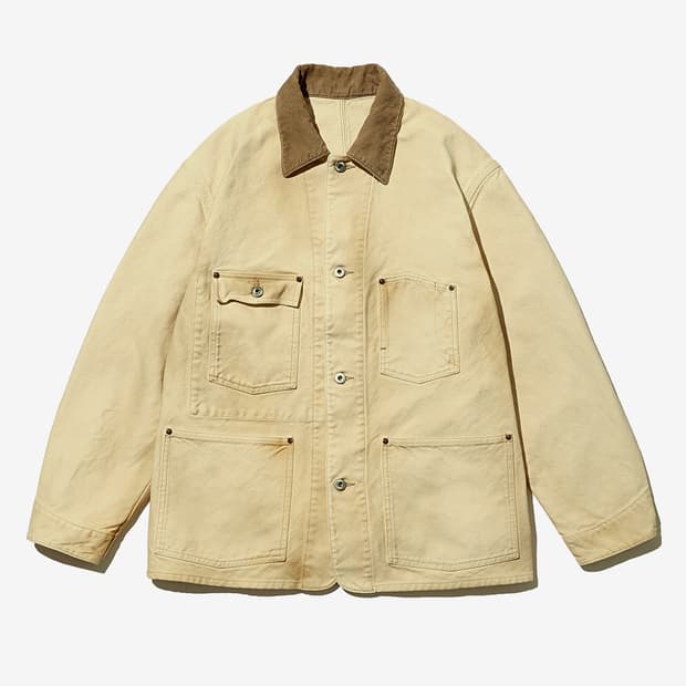 아프레쎄 빈티지 워싱 실크 헴프 커버올 자켓 3