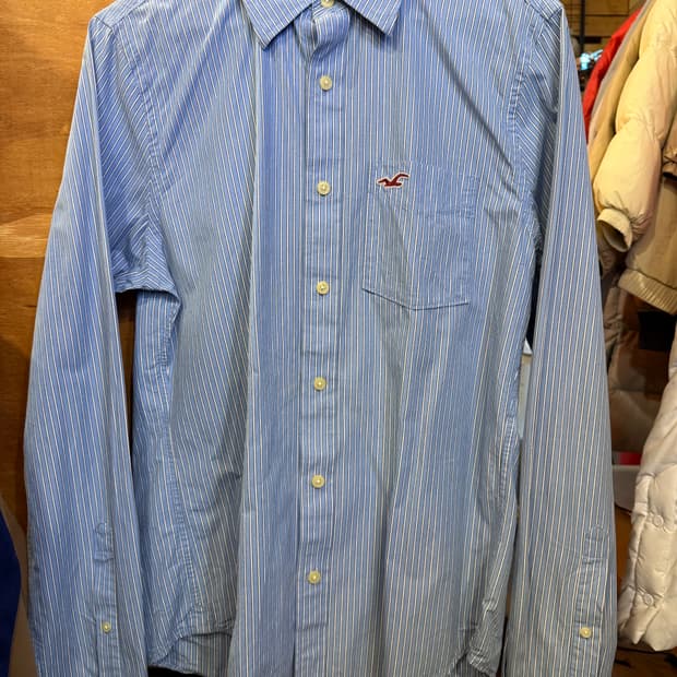 홀리스터 스트라이프 스카이 셔츠