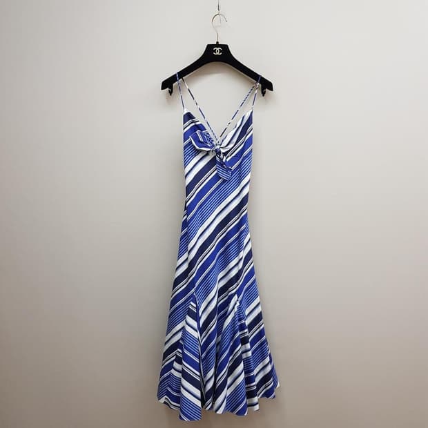 랄프로렌 스트라이프 리본 슬립 드레스 S사이즈