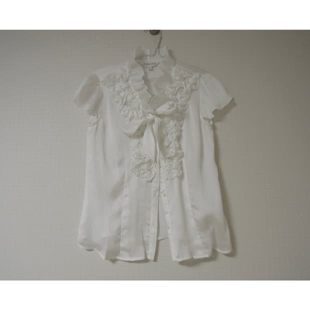 히메갸루 하구미 모리 페어리 프릴 리본 블라우스 탑 일본 빈티지