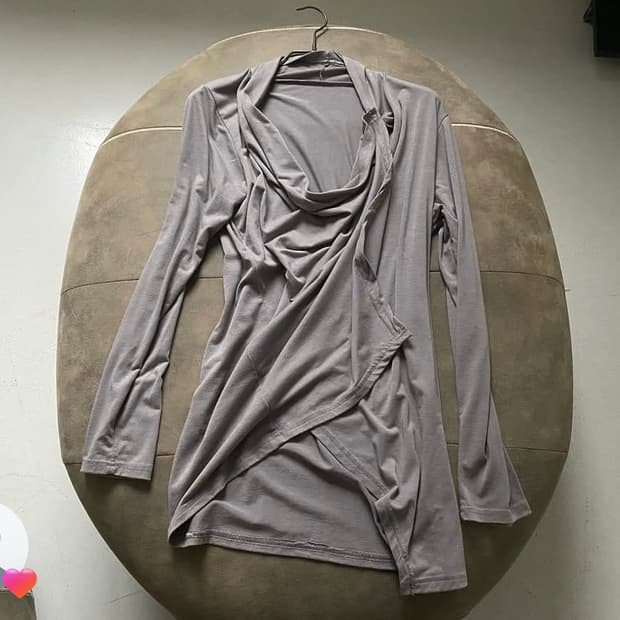 파우닝133 아카이브 투웨이 드레이프 탑 가디건