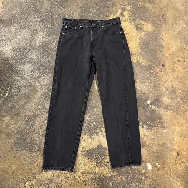 빈티지 90s 리바이스 565 블랙 데님팬츠
