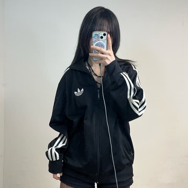 Adidas black Firebird jersey
