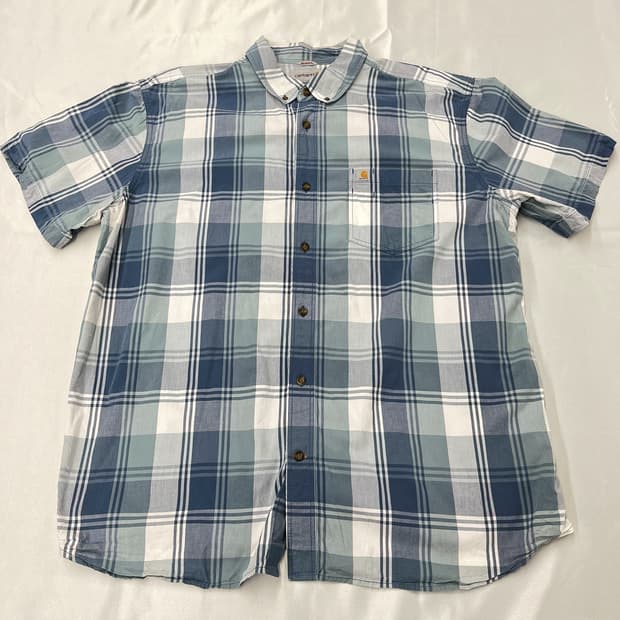 (2XL) 칼하트 반팔 체크 셔츠