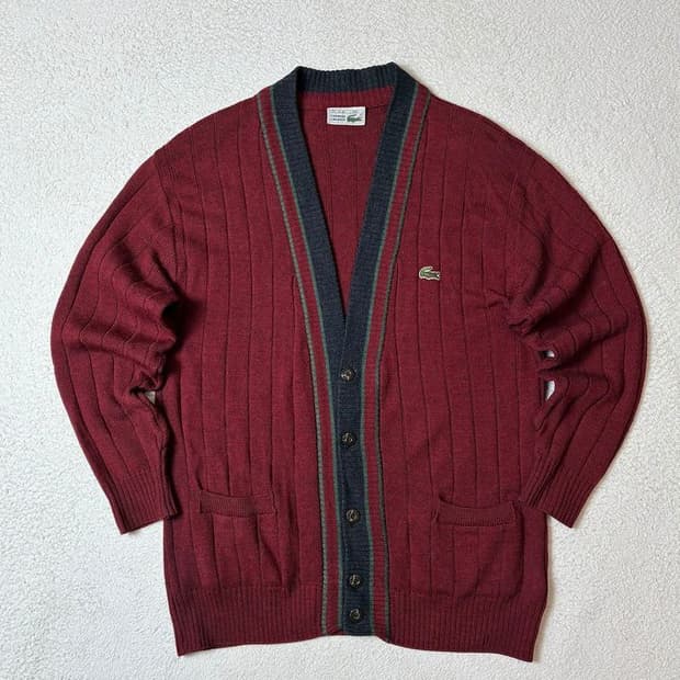 라코스테 90s 서광 레트로 울 니트 가디건 PN6984
