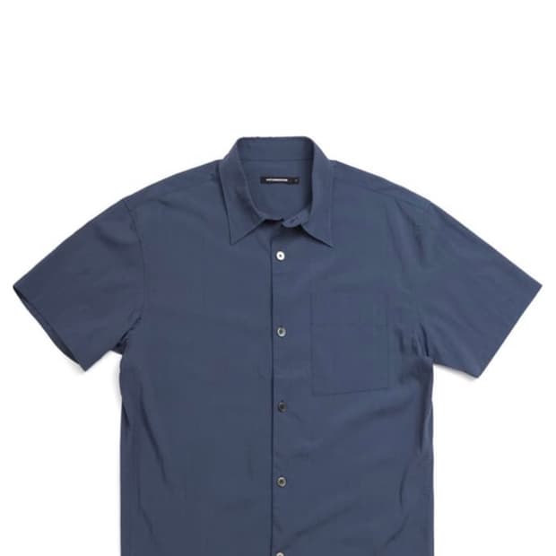 해칭룸 Crop Shirt 1/2 Slate Blue