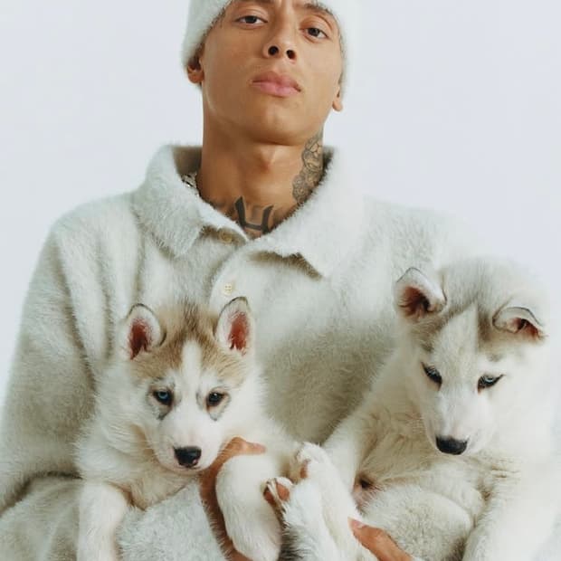 쟈크뮈스 오프화이트 폴로 니트