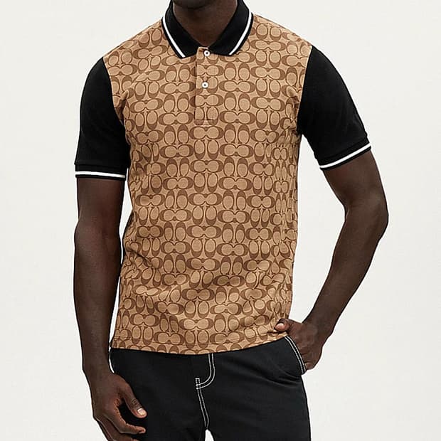 105)  코치 24ss 로고 반팔 카라티 