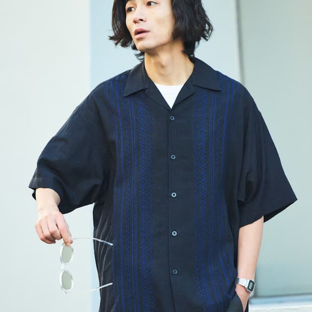 프릭스스토어 린넨 셔츠 S 블랙