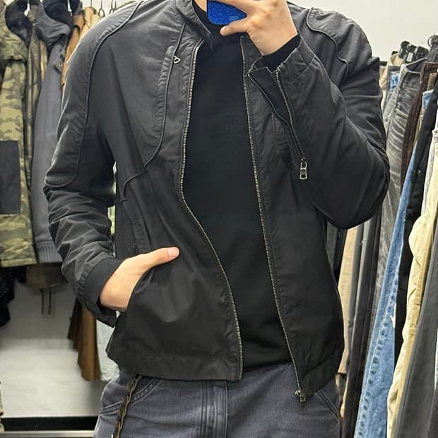 아르마니 익스체인지 알마니 라이더 바이커 워크 자켓 집업 하이넥 M 95