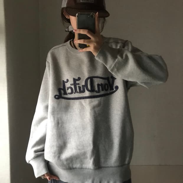 본더치 00s 데님로고 맨투맨