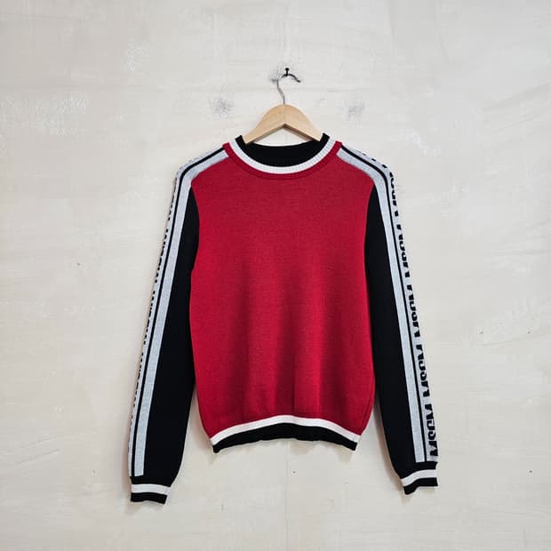 [MSGM] 엠에스지엠 울혼방 배색 니트