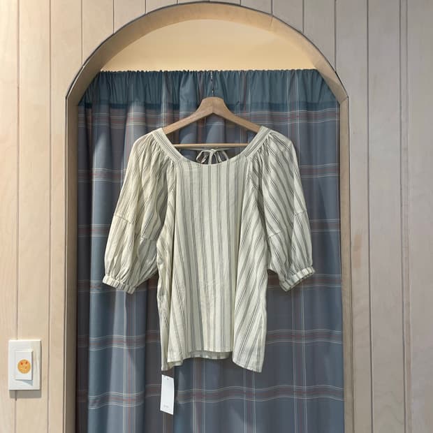 일본빈티지 모리걸 백리본블라우스