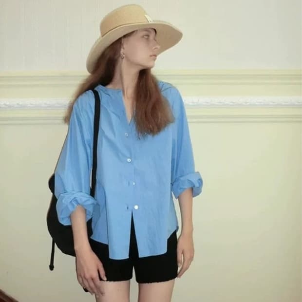 스무스무드 핀턱 볼륨 셔츠