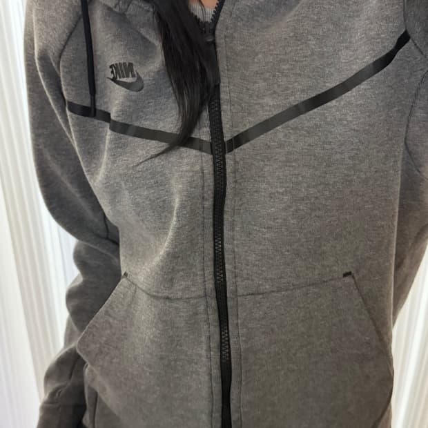나이키 그레이 테크팩 후드집업