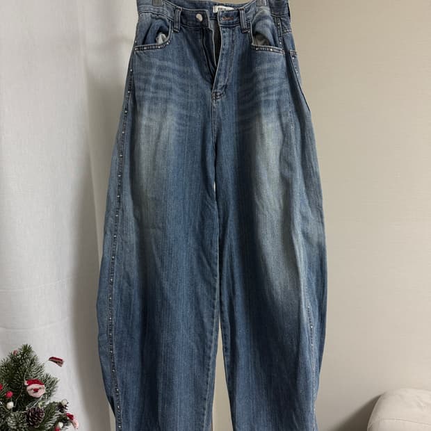 벌룬핏 데님 팬츠