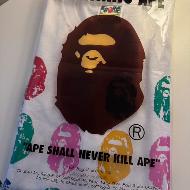 [S]베이프 32주년 에이프 헤드 티셔츠 화이트