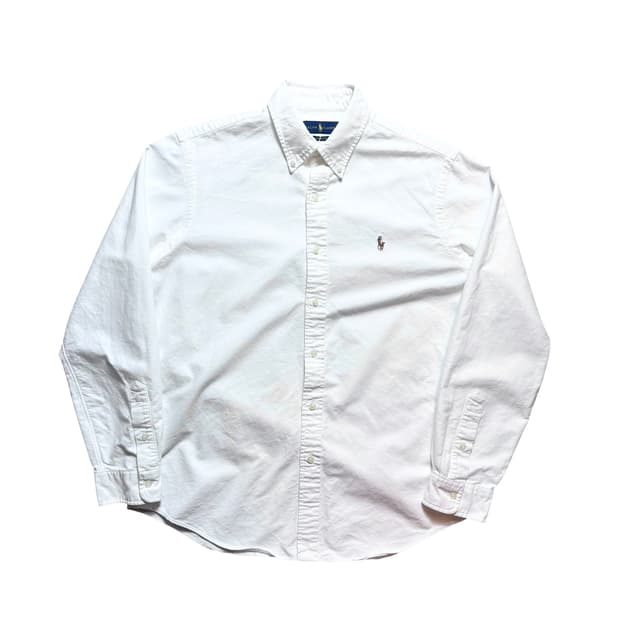 폴로 옥스퍼드면 화이트 셔츠