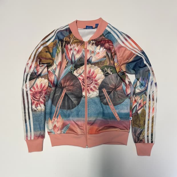 희귀!! 여성 아디다스 올드스쿨 플라워 쿠르소 져지