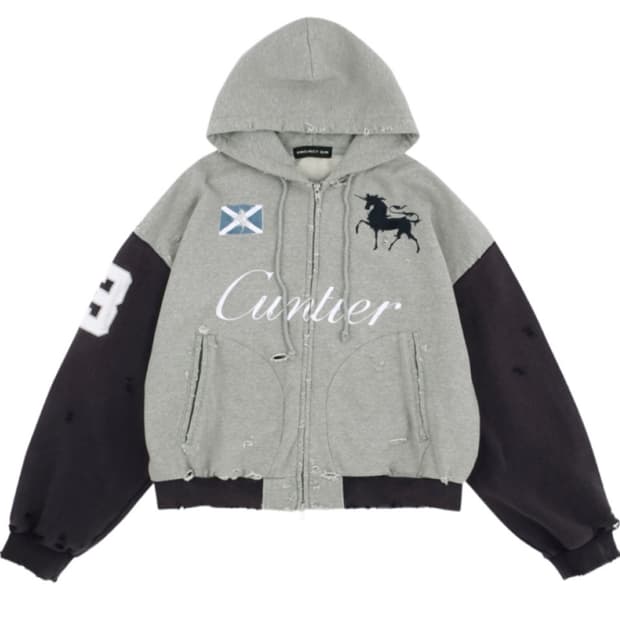 (구해요) 프로젝트 gr 컨티어 후드집업 멜란지 그레이 1