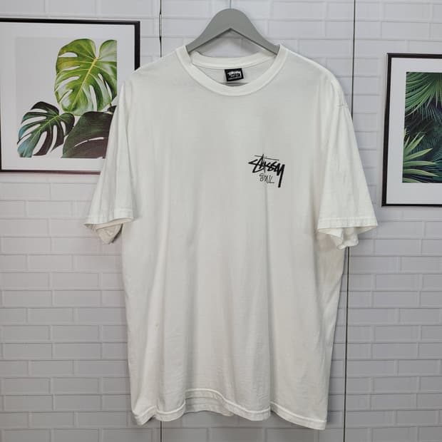 STUSSY 스투시 서울 반팔 티셔츠 화이트