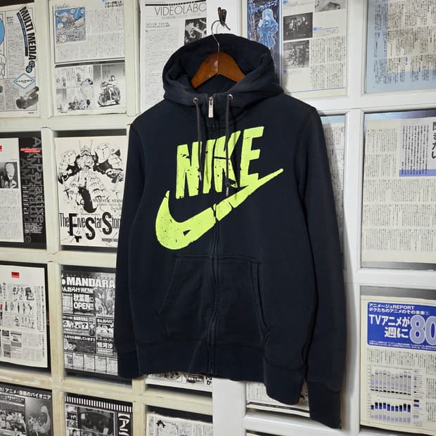 나이키 빅스우시 페인팅 블랙 후드집업