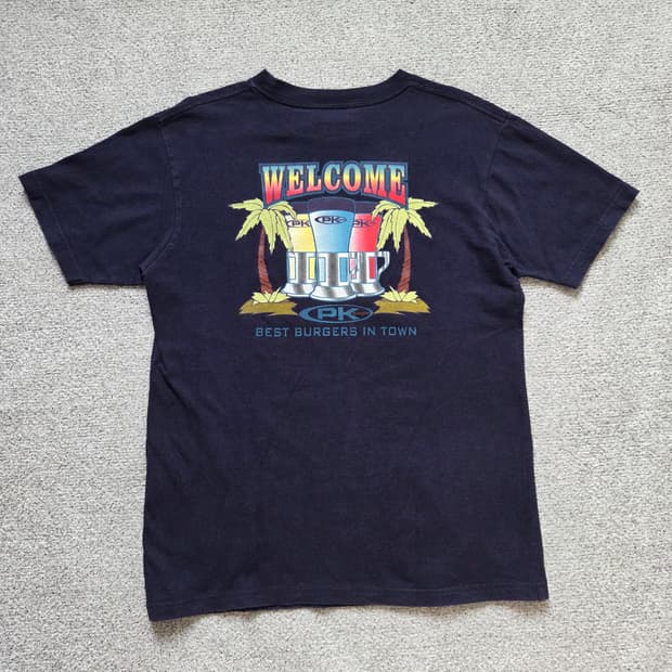 PK Burgers 빈티지 반팔 티셔츠 M-L(95-100)