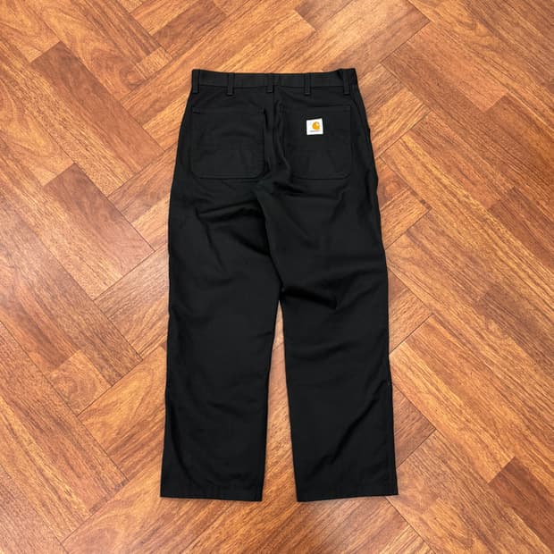 30 칼하트 WIP 블랙 심플 팬츠 