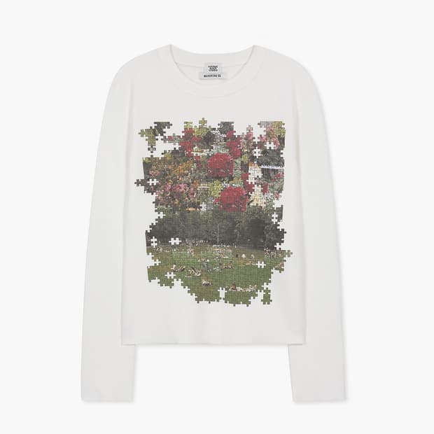 마지셔우드 와플 퍼즐 프린트 롱슬리브