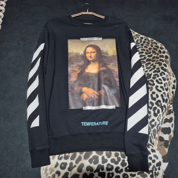 오프화이트 18s/s 모나리자 애로우 맨투맨 s 정품