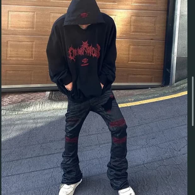 (Size2)언더마이카 에모스탠스클럽 에문 코팅진 부츠컷