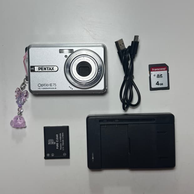 Pentax optio e75 디지털카메라 실버