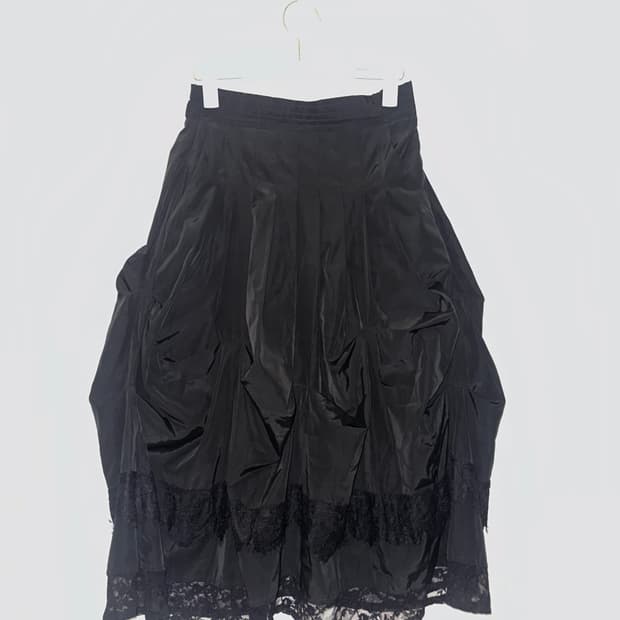 빈티지 고딕 미디 롱스커트