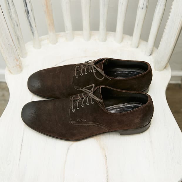 Suede Lace-up Derby Shoes
