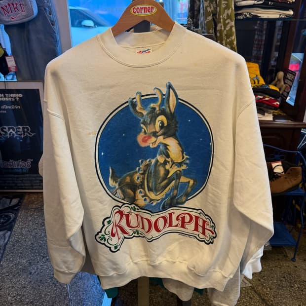 90s 루돌프 빈티지 스웻셔츠 (데드스탁)
