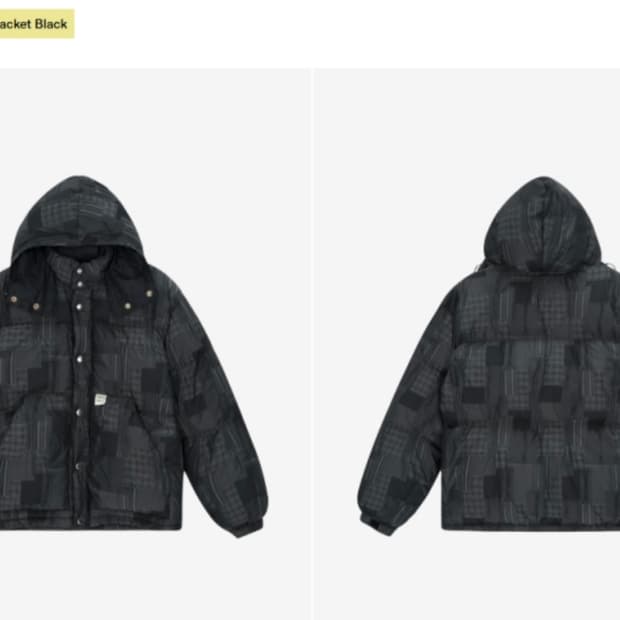 예스아이씨 x인세인개러지 콜라보 다운 자켓 블랙 새상품