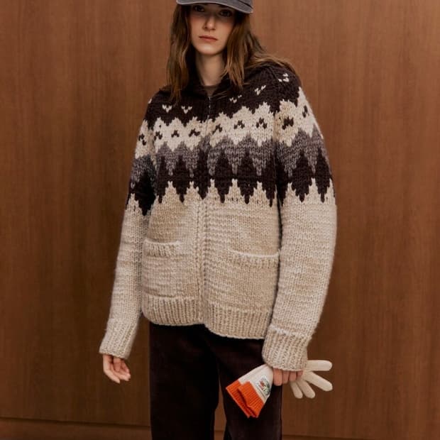 Diaalto 노르딕 집업 가디건 44-66