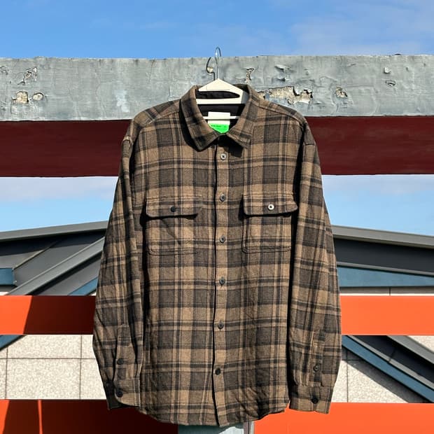 카키스 브러쉬드 셔츠 브라운 2사이즈
