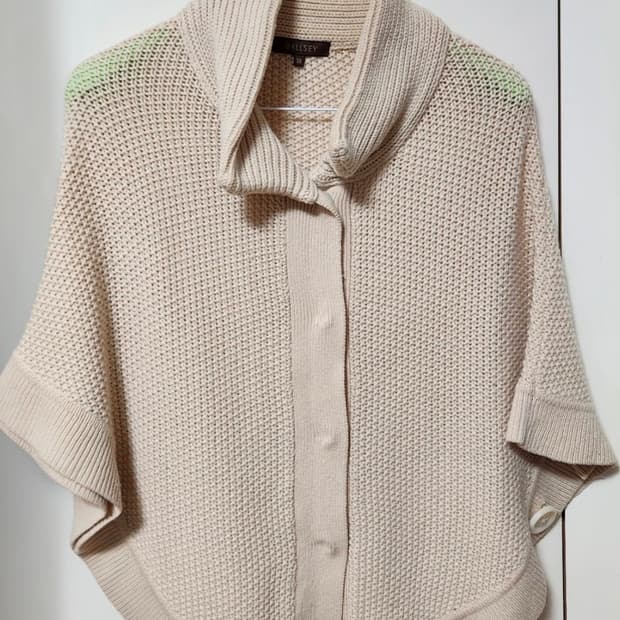 베이지 니트 케이프