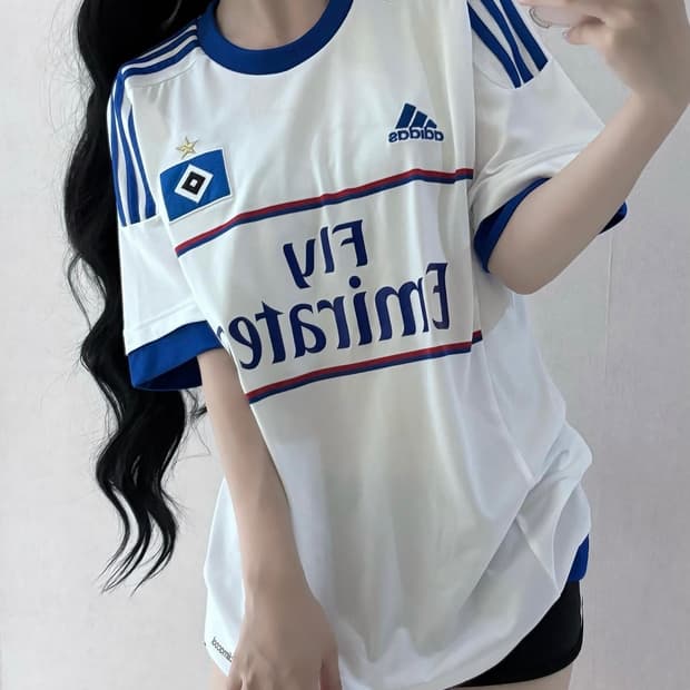 아디다스 15-16 함부르크 포카리 흰파 반팔 유니폼