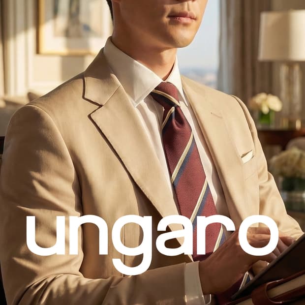 웅가로 실크 와인 스트라이프 넥타이 8cm A+등급 K2365